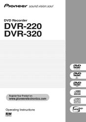 Pioneer DVR-320-S Owner's Manual