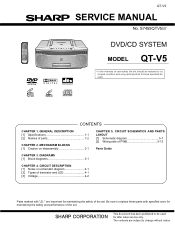 Sharp QT-V5 Service Manual