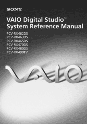 Sony PCV-RX490TV System Reference Manual
