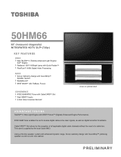 Toshiba 50HM66 Printable Spec Sheet