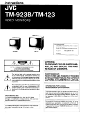 JVC TM-923U TM-923BU CCTV Monitor Instruction Manual        (184KB)