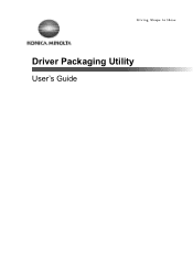 Konica Minolta bizhub C3850FS Drive Packaging Utility User Guide