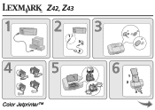 Lexmark Z43 Color Jetprinter Setup Sheet