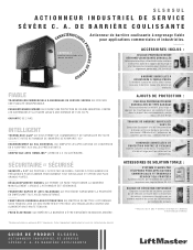 LiftMaster SL585UL SL585UL Product Guide - French