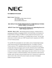 NEC S521 P401 : MPD-DTi accessory press release
