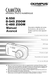 Olympus D545 D-545 Zoom Manuel Avancé (Français)