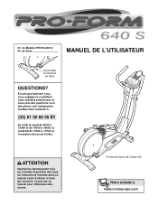ProForm 640s French Manual
