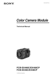 Sony FCBEX48CP User Manual (FCB-EX480C_EX48C_Technical Manual)