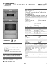 Thermador MEDMCW31WS Product Spec Sheet