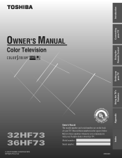 Toshiba 32HF73 Owners Manual