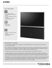 Toshiba 51H93 Printable Spec Sheet