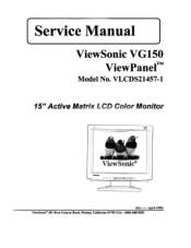ViewSonic VG150 Service Manual