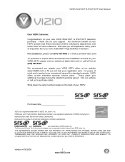 Vizio SV421XVT1A User Manual