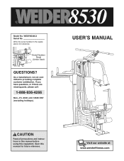 Weider 8530 User Manual