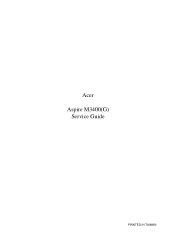 Acer Aspire M3400 Service Guide