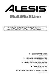 Alesis MultiMix 8 Line Quick Start Guide