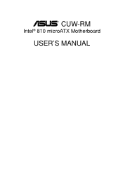 Asus CUW-RM CUW-RM User Manual
