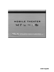 Asus W2V W2V Mobile Theater User's Manual for English Edition (E1897)