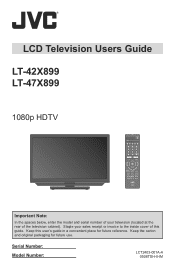 JVC LT-42X899 Instructions