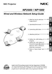 NEC NP2000 NP1000/2000 network setup guide