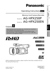 Panasonic P2 Handheld Camcorder Basic Operating Instructions