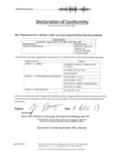 Plantronics M70 Document of Conformity