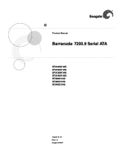 Seagate Barracuda Barracuda 7200.9 SATA Product Manual