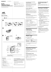 Sony WM-FX290W Operating Instructions