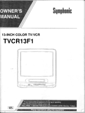 Symphonic TVCR13F1 Owner's Manual