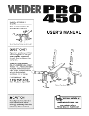 Weider Pro 450 Bench English Manual