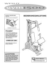 Weslo Gym 1500 German Manual