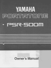Yamaha PSR-500m Owner's Manual (image)