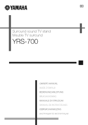 Yamaha YRS-700 Owners Manual