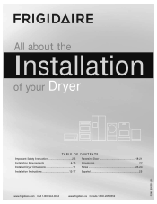 Frigidaire FAQE7011KW Installation Instructions (All Languages)