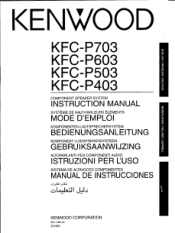 Kenwood KFC-P403 Instruction Manual