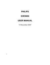 Philips SHE9850 User manual