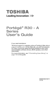 Toshiba Portege R30-A200SMB Windows 8.1 Users Guide for Portege R30-A Series
