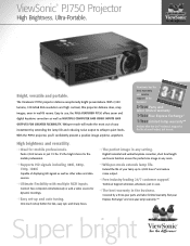 ViewSonic PJ750 Brochure