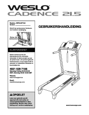 Weslo Cadence 21.5 Treadmill Dutch Manual