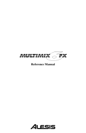 Alesis MultiMix 6 FX Reference Manual