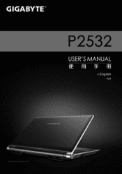 Gigabyte P2532F Manual