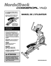 NordicTrack 14.0 Elliptical French Manual