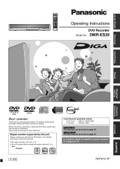 Panasonic DMR-ES20K Dvd Recorder - English/ Spanish