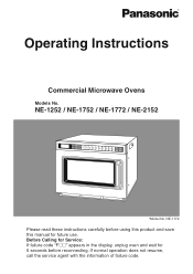 Panasonic NE-1252 Operating Instructions