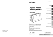 Sony DPP-F800 Operating Instructions