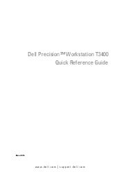 Dell Precision T3400 Quick Reference Guide (Multilanguage: 
	English, Japanese, Korean, Simplified Chinese, Traditional Chinese