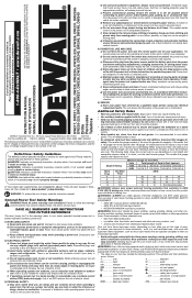 Dewalt DW217 Instruction Manual