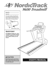 NordicTrack 9600 International Treadmill English Manual