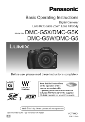 Panasonic DMCG5 Operating Instructions