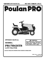 Poulan PR17H42STB User Manual